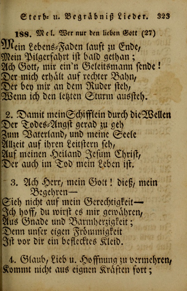 Die Gemeinschaftliche Liedersammlung: zum allgemeinen Gebrauch des wahren Gotrtesdienstes; mit einem inhalt sammt zweisachem Register versehen (4th Aufl) page 331