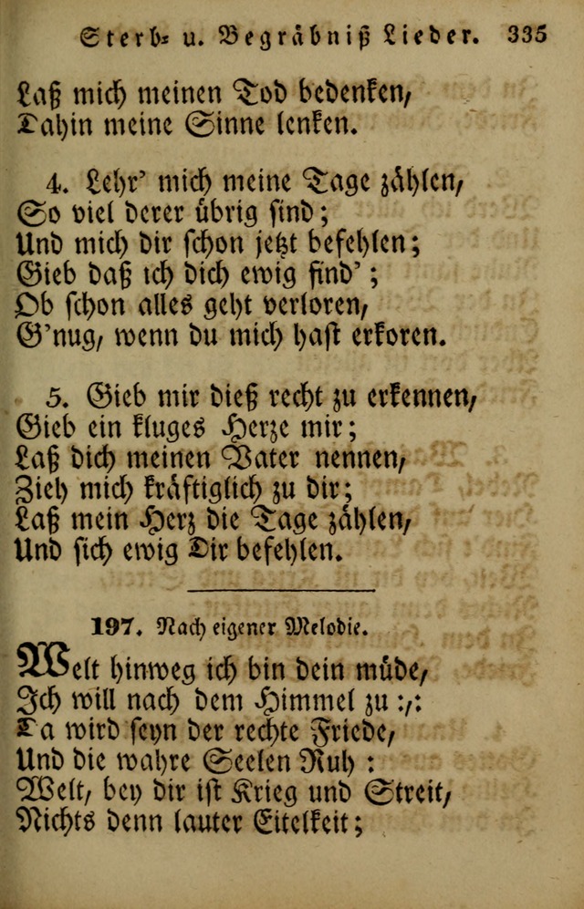 Die Gemeinschaftliche Liedersammlung: zum allgemeinen Gebrauch des wahren Gotrtesdienstes; mit einem inhalt sammt zweisachem Register versehen (4th Aufl) page 343