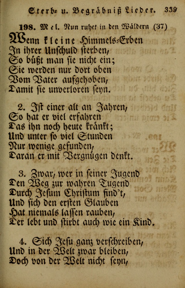 Die Gemeinschaftliche Liedersammlung: zum allgemeinen Gebrauch des wahren Gotrtesdienstes; mit einem inhalt sammt zweisachem Register versehen (4th Aufl) page 347