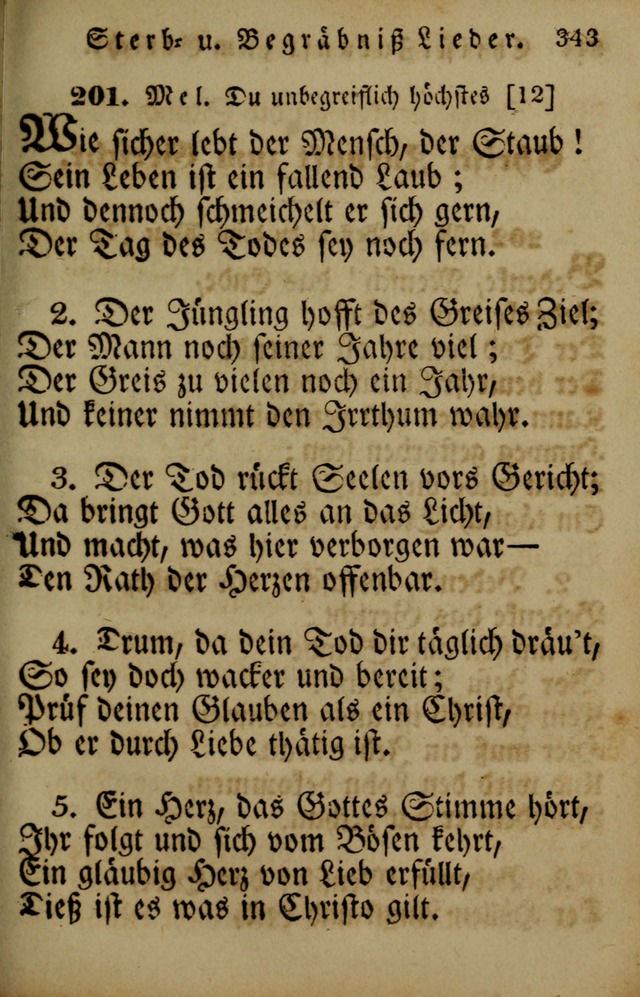 Die Gemeinschaftliche Liedersammlung: zum allgemeinen Gebrauch des wahren Gotrtesdienstes; mit einem inhalt sammt zweisachem Register versehen (4th Aufl) page 351