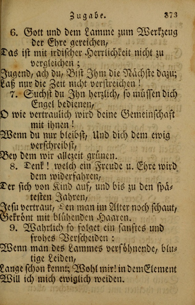 Die Gemeinschaftliche Liedersammlung: zum allgemeinen Gebrauch des wahren Gotrtesdienstes; mit einem inhalt sammt zweisachem Register versehen (4th Aufl) page 383