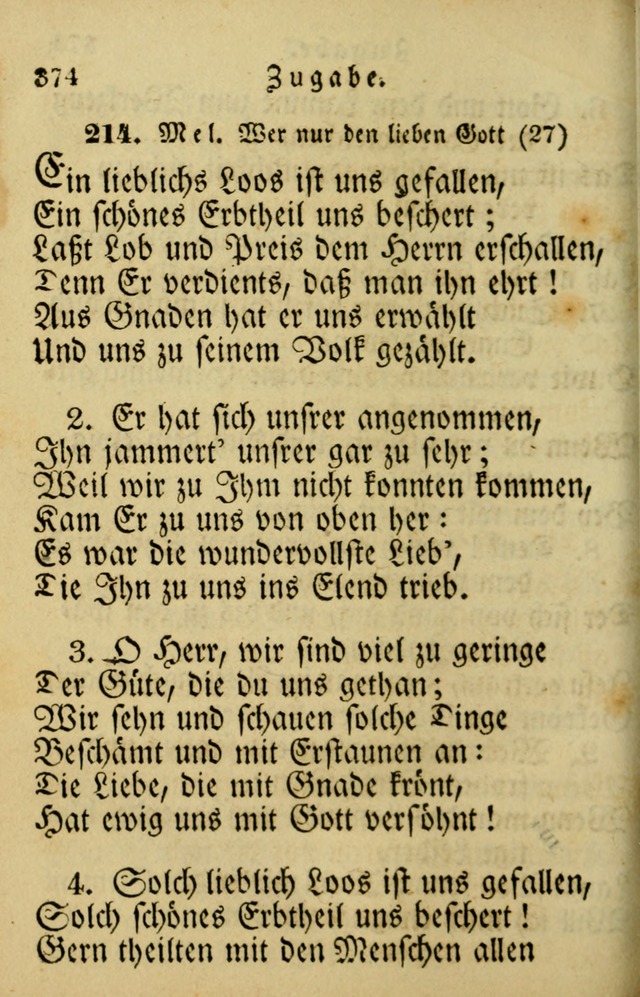 Die Gemeinschaftliche Liedersammlung: zum allgemeinen Gebrauch des wahren Gotrtesdienstes; mit einem inhalt sammt zweisachem Register versehen (4th Aufl) page 384