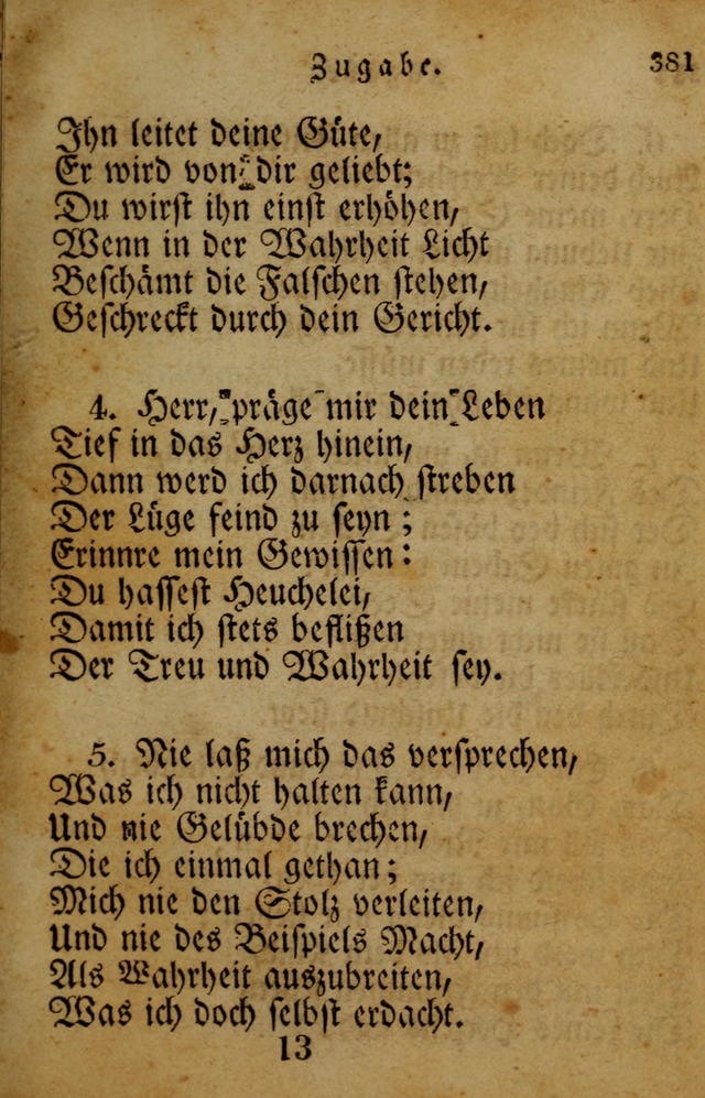 Die Gemeinschaftliche Liedersammlung: zum allgemeinen Gebrauch des wahren Gotrtesdienstes; mit einem inhalt sammt zweisachem Register versehen (4th Aufl) page 391