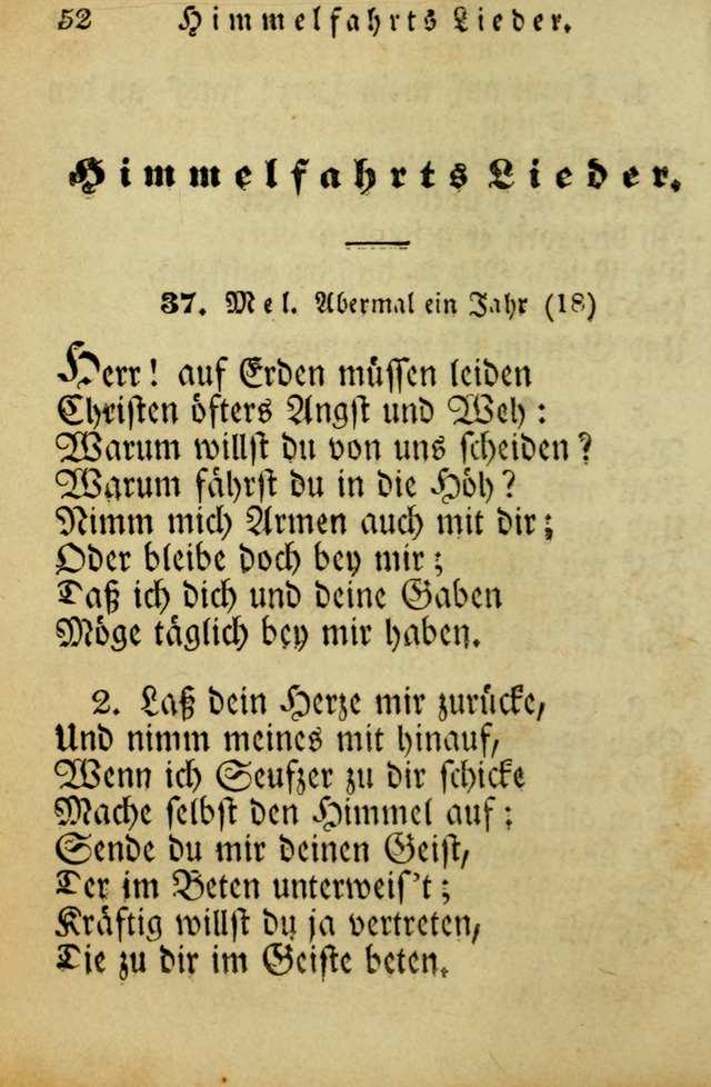 Die Gemeinschaftliche Liedersammlung: zum allgemeinen Gebrauch des wahren Gotrtesdienstes; mit einem inhalt sammt zweisachem Register versehen (4th Aufl) page 52