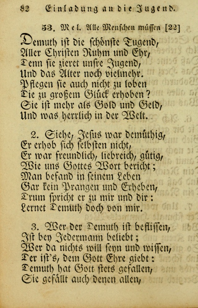 Die Gemeinschaftliche Liedersammlung: zum allgemeinen Gebrauch des wahren Gotrtesdienstes; mit einem inhalt sammt zweisachem Register versehen (4th Aufl) page 82