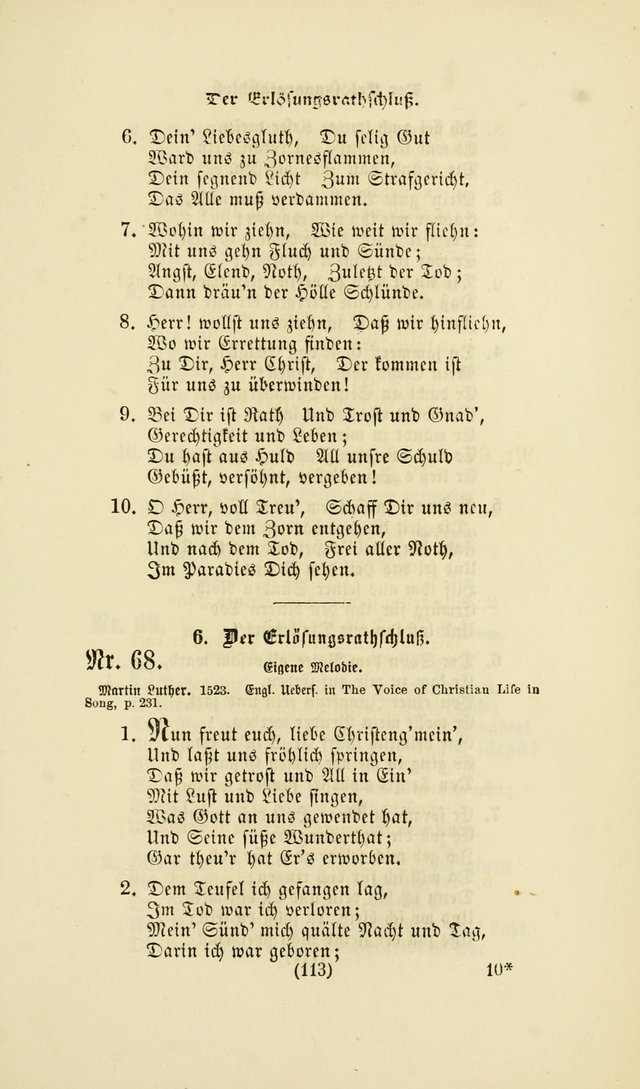 Deutsches Gesangbuch: eine auswahl geistlicher Lieder aus allen Zeiten der Christlichen Kirche page 110