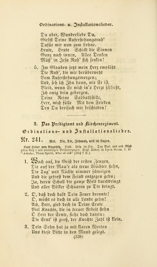 Deutsches Gesangbuch: eine auswahl geistlicher Lieder aus allen Zeiten der Christlichen Kirche page 335