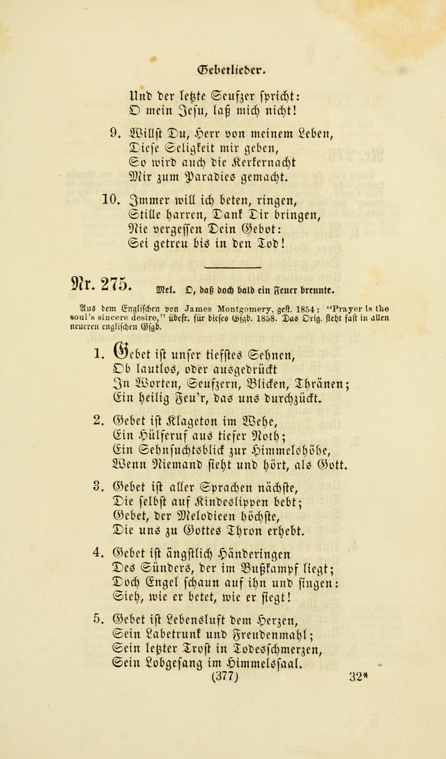 Deutsches Gesangbuch: eine auswahl geistlicher Lieder aus allen Zeiten der Christlichen Kirche page 374