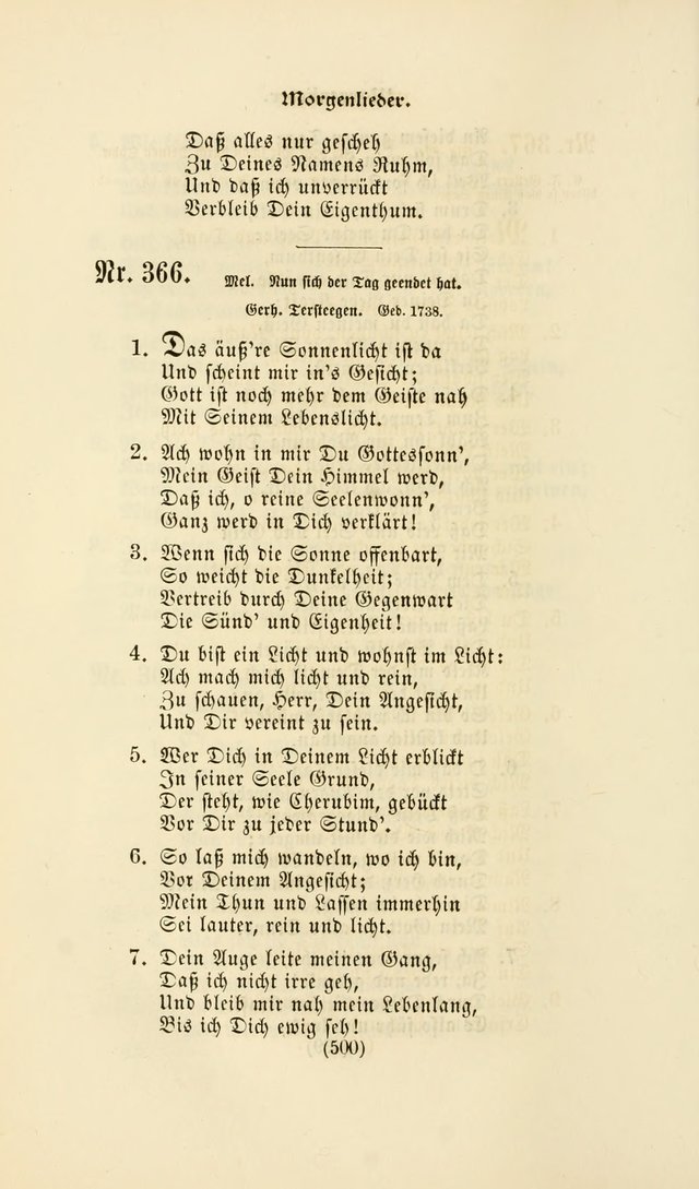 Deutsches Gesangbuch: eine auswahl geistlicher Lieder aus allen Zeiten der Christlichen Kirche page 497