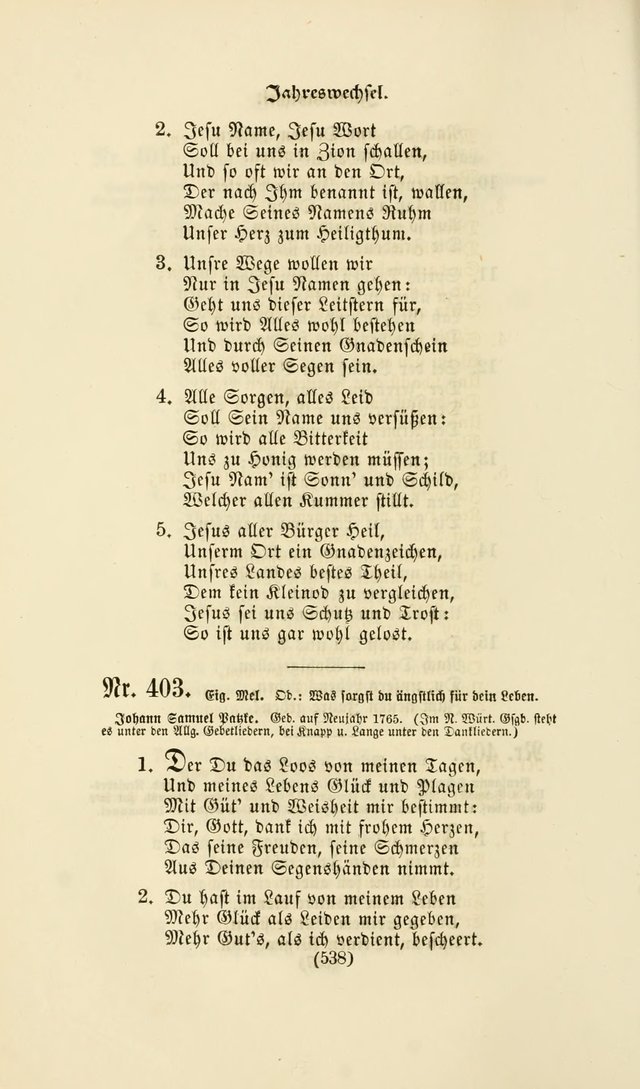 Deutsches Gesangbuch: eine auswahl geistlicher Lieder aus allen Zeiten der Christlichen Kirche page 535