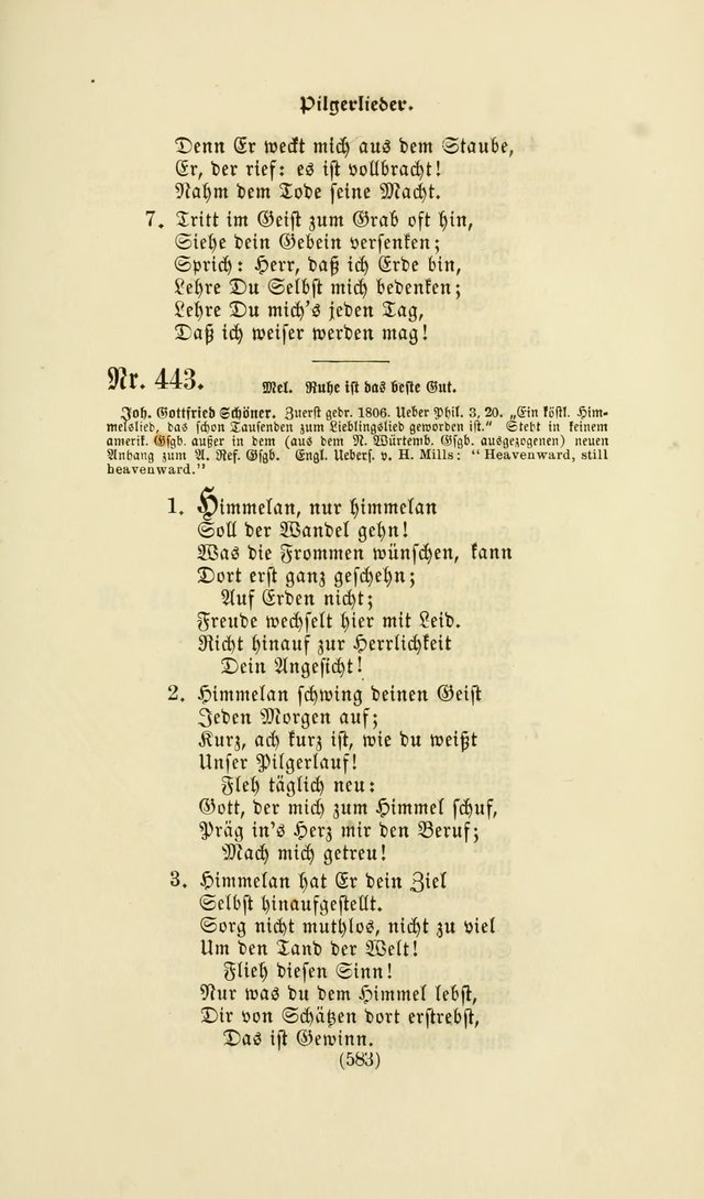 Deutsches Gesangbuch: eine auswahl geistlicher Lieder aus allen Zeiten der Christlichen Kirche page 580