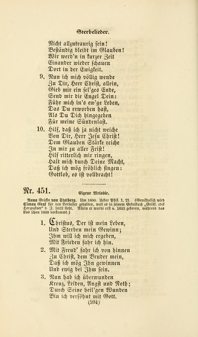 Deutsches Gesangbuch: eine auswahl geistlicher Lieder aus allen Zeiten der Christlichen Kirche page 591