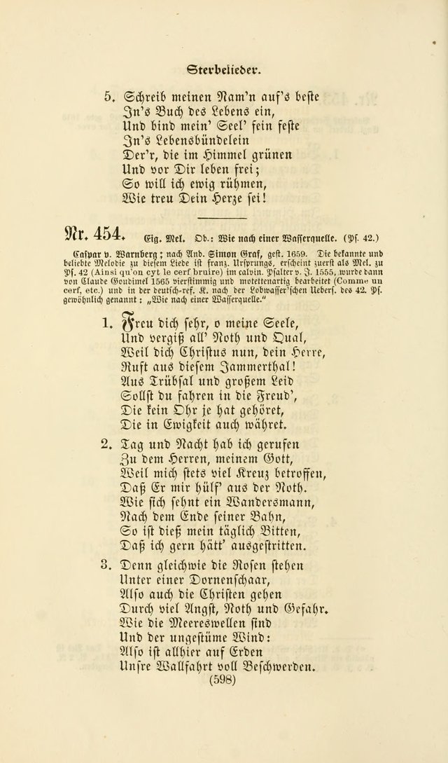 Deutsches Gesangbuch: eine auswahl geistlicher Lieder aus allen Zeiten der Christlichen Kirche page 595