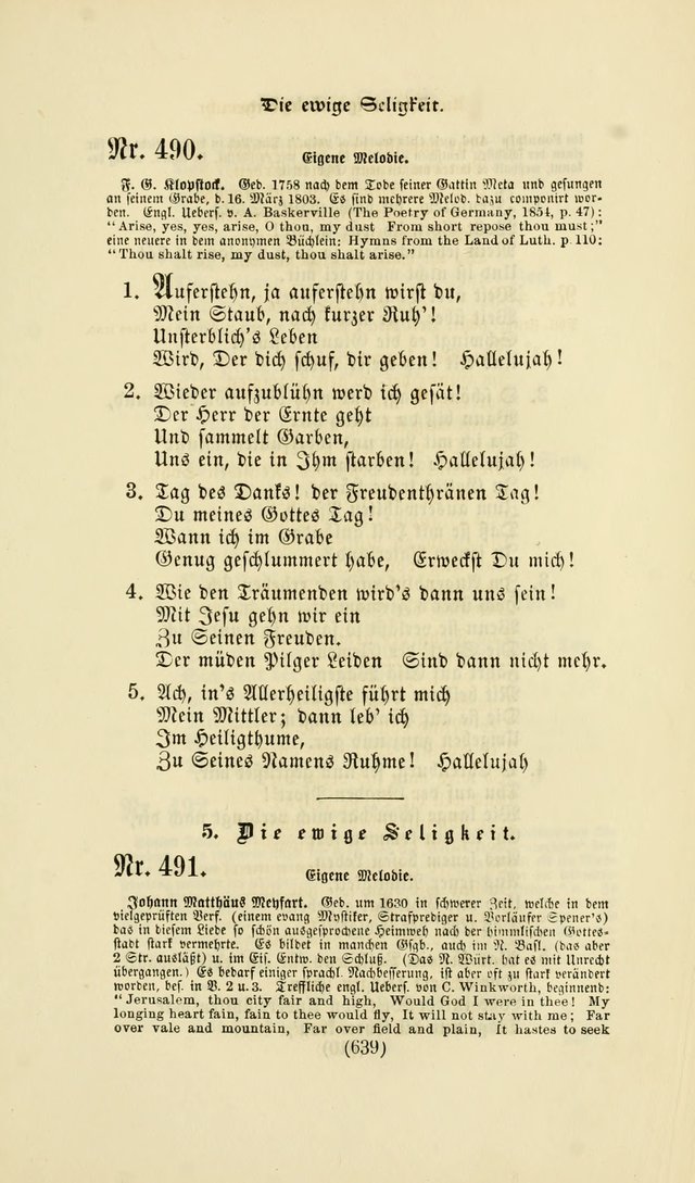 Deutsches Gesangbuch: eine auswahl geistlicher Lieder aus allen Zeiten der Christlichen Kirche page 636