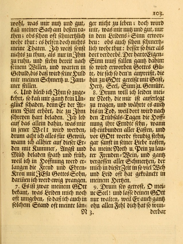 Das Gesäng Der einsamen und verlassenen Turtel-Taube, Nemlich der Christlichen Kirche: oder geistliche u. erfahrungs-volle liedens u. libes-gethöne, als darinnen bendes die volrkost der neuen welt... page 103