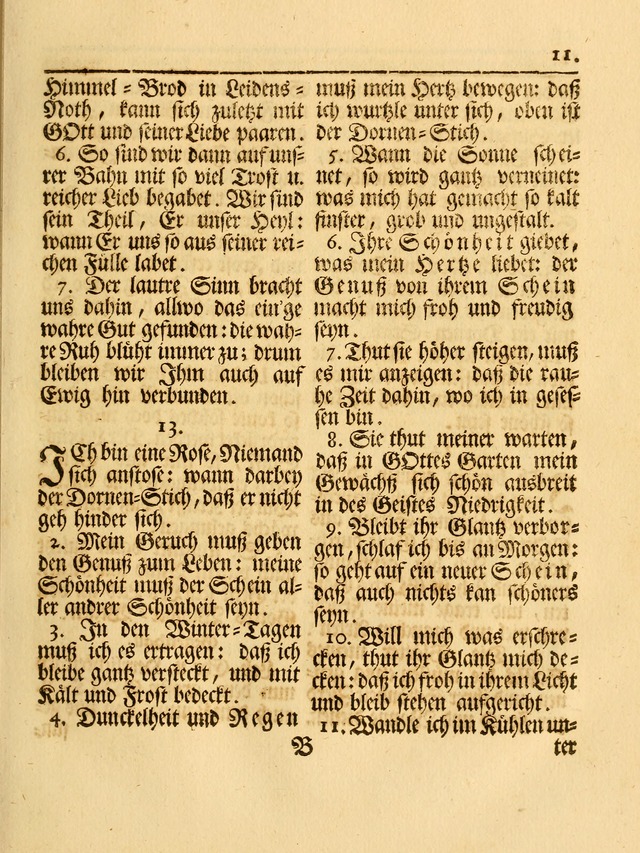 Das Gesäng Der einsamen und verlassenen Turtel-Taube, Nemlich der Christlichen Kirche: oder geistliche u. erfahrungs-volle liedens u. libes-gethöne, als darinnen bendes die volrkost der neuen welt... page 11