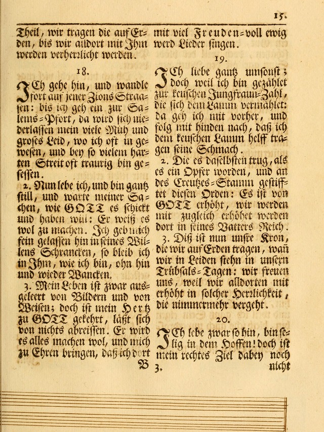 Das Gesäng Der einsamen und verlassenen Turtel-Taube, Nemlich der Christlichen Kirche: oder geistliche u. erfahrungs-volle liedens u. libes-gethöne, als darinnen bendes die volrkost der neuen welt... page 15