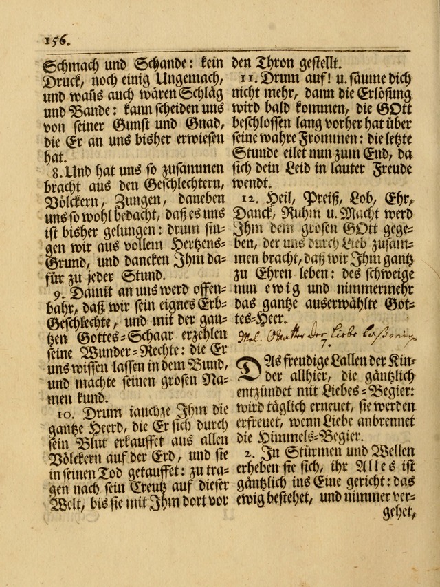 Das Gesäng Der einsamen und verlassenen Turtel-Taube, Nemlich der Christlichen Kirche: oder geistliche u. erfahrungs-volle liedens u. libes-gethöne, als darinnen bendes die volrkost der neuen welt... page 156