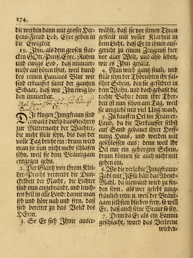 Das Gesäng Der einsamen und verlassenen Turtel-Taube, Nemlich der Christlichen Kirche: oder geistliche u. erfahrungs-volle liedens u. libes-gethöne, als darinnen bendes die volrkost der neuen welt... page 174