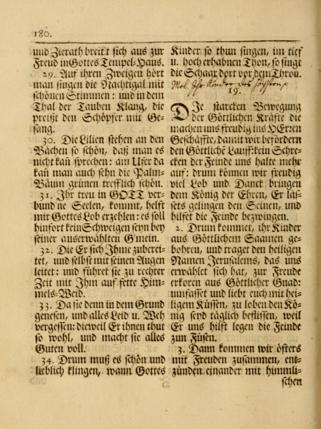 Das Gesäng Der einsamen und verlassenen Turtel-Taube, Nemlich der Christlichen Kirche: oder geistliche u. erfahrungs-volle liedens u. libes-gethöne, als darinnen bendes die volrkost der neuen welt... page 180