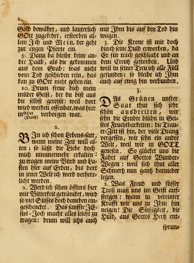 Das Gesäng Der einsamen und verlassenen Turtel-Taube, Nemlich der Christlichen Kirche: oder geistliche u. erfahrungs-volle liedens u. libes-gethöne, als darinnen bendes die volrkost der neuen welt... page 2