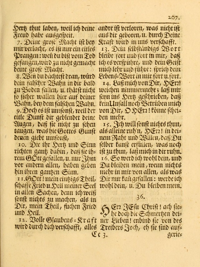 Das Gesäng Der einsamen und verlassenen Turtel-Taube, Nemlich der Christlichen Kirche: oder geistliche u. erfahrungs-volle liedens u. libes-gethöne, als darinnen bendes die volrkost der neuen welt... page 207