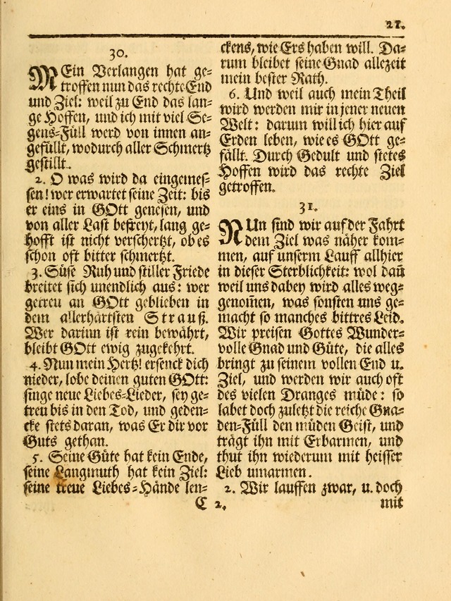 Das Gesäng Der einsamen und verlassenen Turtel-Taube, Nemlich der Christlichen Kirche: oder geistliche u. erfahrungs-volle liedens u. libes-gethöne, als darinnen bendes die volrkost der neuen welt... page 21