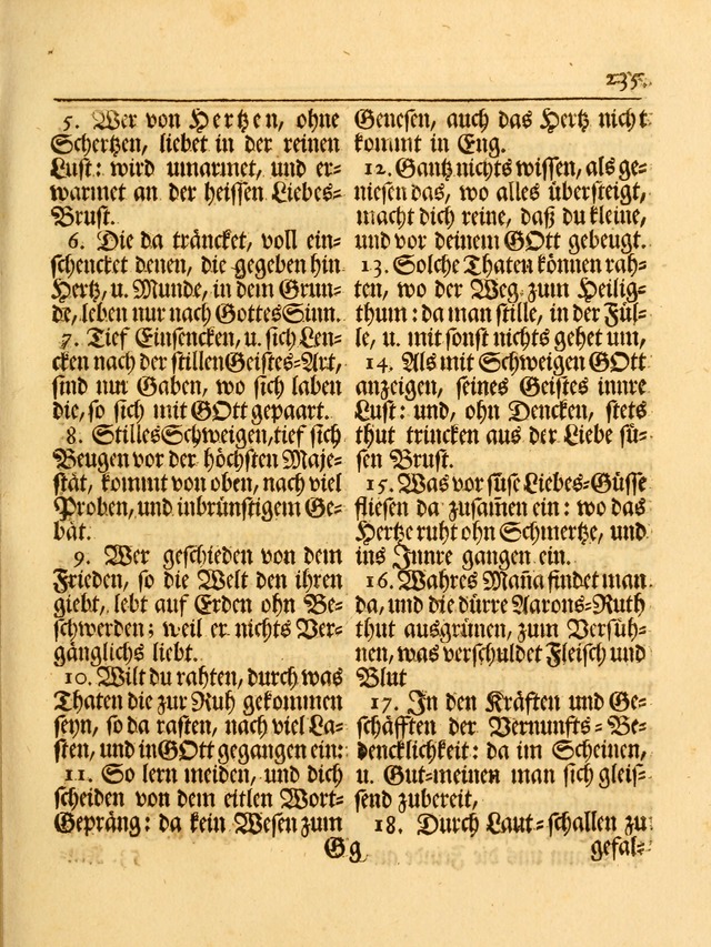 Das Gesäng Der einsamen und verlassenen Turtel-Taube, Nemlich der Christlichen Kirche: oder geistliche u. erfahrungs-volle liedens u. libes-gethöne, als darinnen bendes die volrkost der neuen welt... page 235