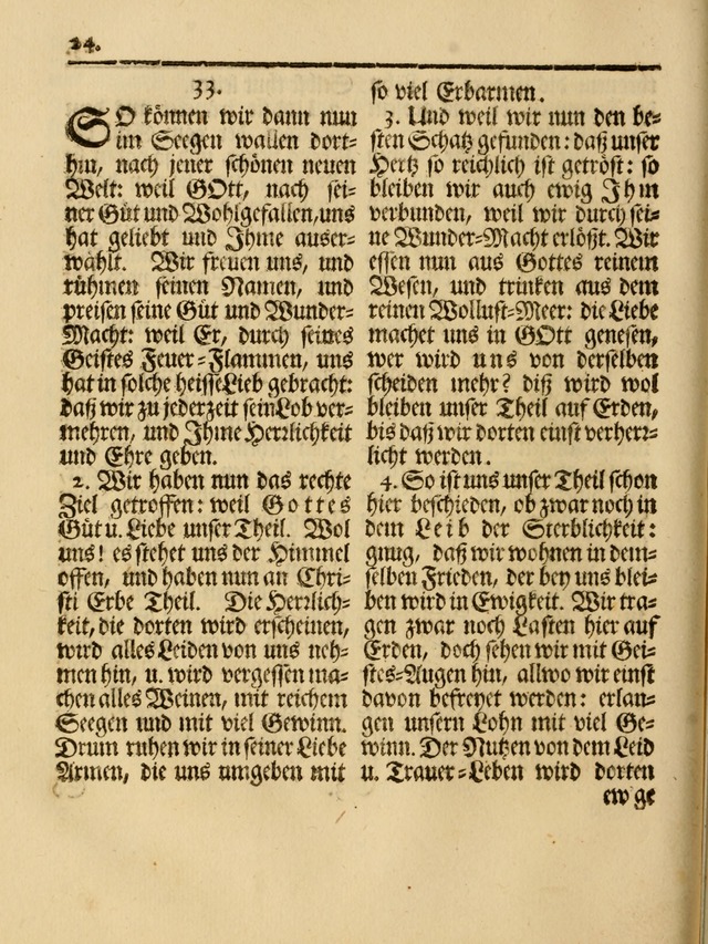 Das Gesäng Der einsamen und verlassenen Turtel-Taube, Nemlich der Christlichen Kirche: oder geistliche u. erfahrungs-volle liedens u. libes-gethöne, als darinnen bendes die volrkost der neuen welt... page 24