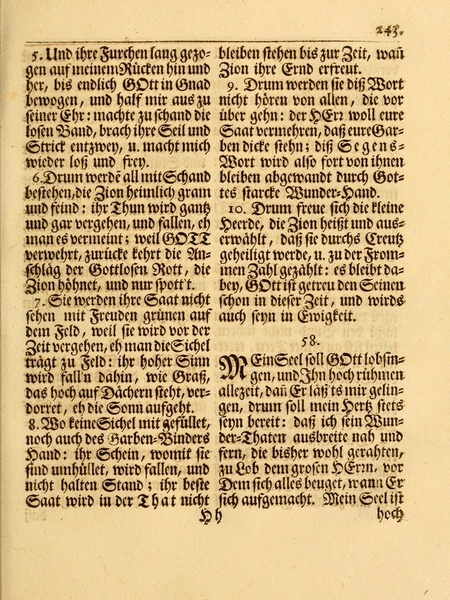 Das Gesäng Der einsamen und verlassenen Turtel-Taube, Nemlich der Christlichen Kirche: oder geistliche u. erfahrungs-volle liedens u. libes-gethöne, als darinnen bendes die volrkost der neuen welt... page 243
