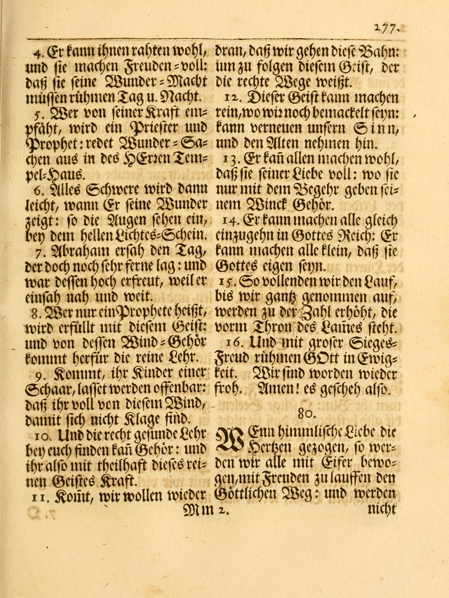 Das Gesäng Der einsamen und verlassenen Turtel-Taube, Nemlich der Christlichen Kirche: oder geistliche u. erfahrungs-volle liedens u. libes-gethöne, als darinnen bendes die volrkost der neuen welt... page 277