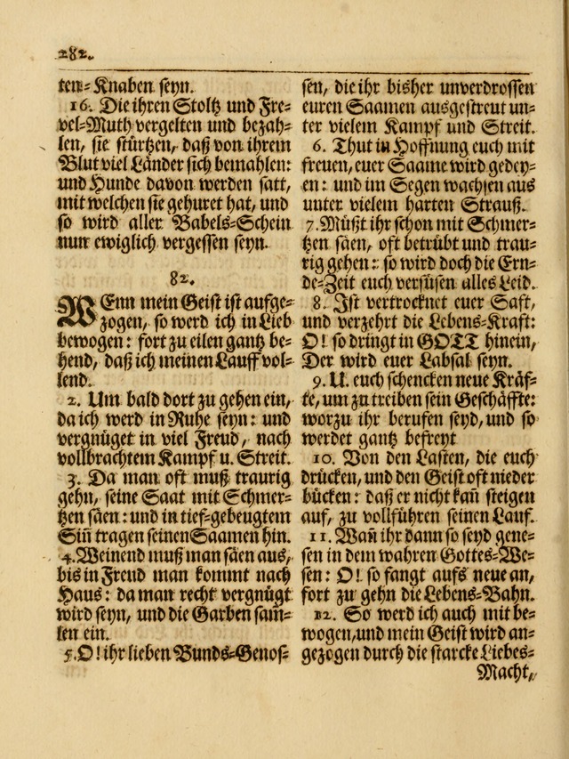 Das Gesäng Der einsamen und verlassenen Turtel-Taube, Nemlich der Christlichen Kirche: oder geistliche u. erfahrungs-volle liedens u. libes-gethöne, als darinnen bendes die volrkost der neuen welt... page 282