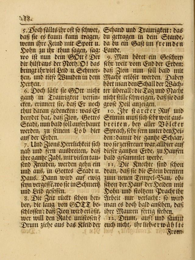 Das Gesäng Der einsamen und verlassenen Turtel-Taube, Nemlich der Christlichen Kirche: oder geistliche u. erfahrungs-volle liedens u. libes-gethöne, als darinnen bendes die volrkost der neuen welt... page 288