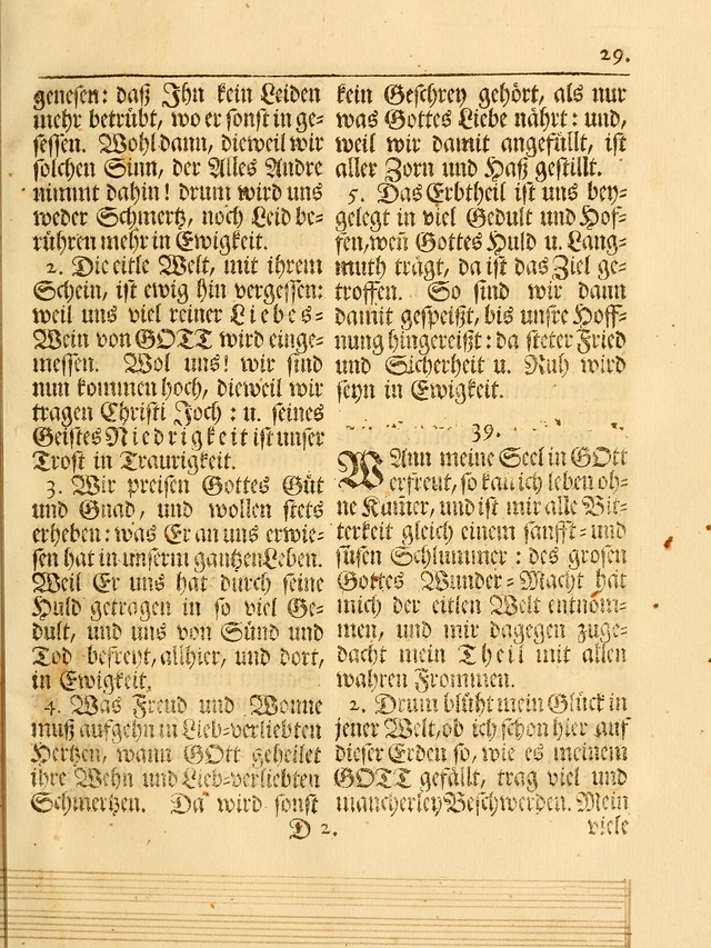 Das Gesäng Der einsamen und verlassenen Turtel-Taube, Nemlich der Christlichen Kirche: oder geistliche u. erfahrungs-volle liedens u. libes-gethöne, als darinnen bendes die volrkost der neuen welt... page 29