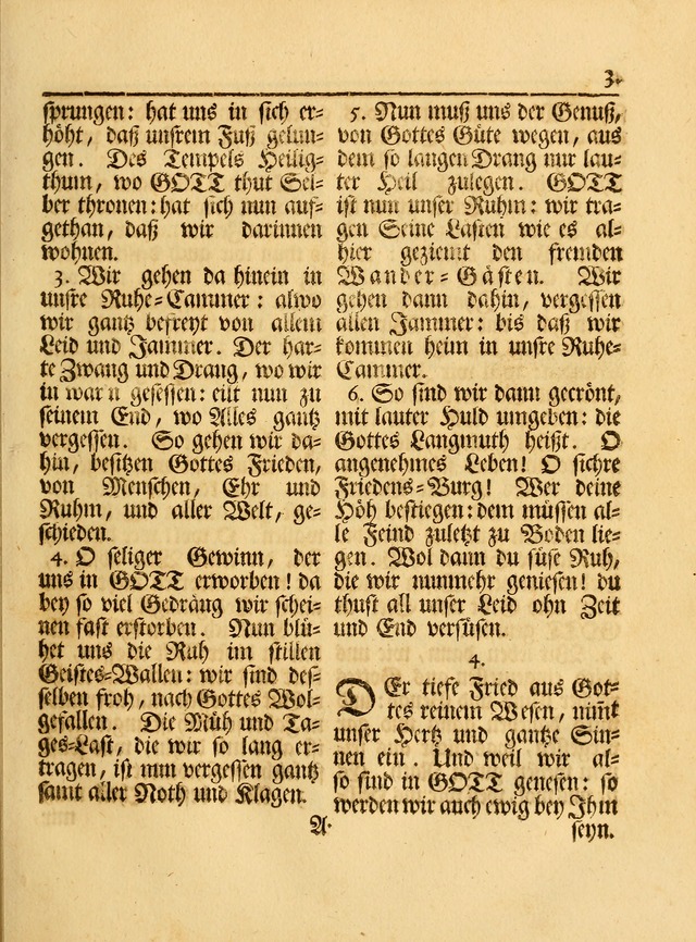 Das Gesäng Der einsamen und verlassenen Turtel-Taube, Nemlich der Christlichen Kirche: oder geistliche u. erfahrungs-volle liedens u. libes-gethöne, als darinnen bendes die volrkost der neuen welt... page 3