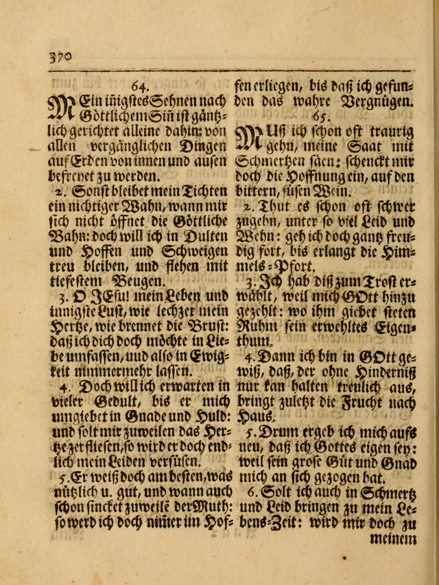 Das Gesäng Der einsamen und verlassenen Turtel-Taube, Nemlich der Christlichen Kirche: oder geistliche u. erfahrungs-volle liedens u. libes-gethöne, als darinnen bendes die volrkost der neuen welt... page 370