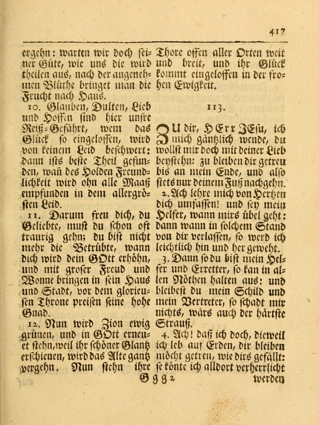 Das Gesäng Der einsamen und verlassenen Turtel-Taube, Nemlich der Christlichen Kirche: oder geistliche u. erfahrungs-volle liedens u. libes-gethöne, als darinnen bendes die volrkost der neuen welt... page 417