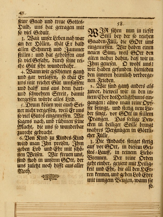 Das Gesäng Der einsamen und verlassenen Turtel-Taube, Nemlich der Christlichen Kirche: oder geistliche u. erfahrungs-volle liedens u. libes-gethöne, als darinnen bendes die volrkost der neuen welt... page 42