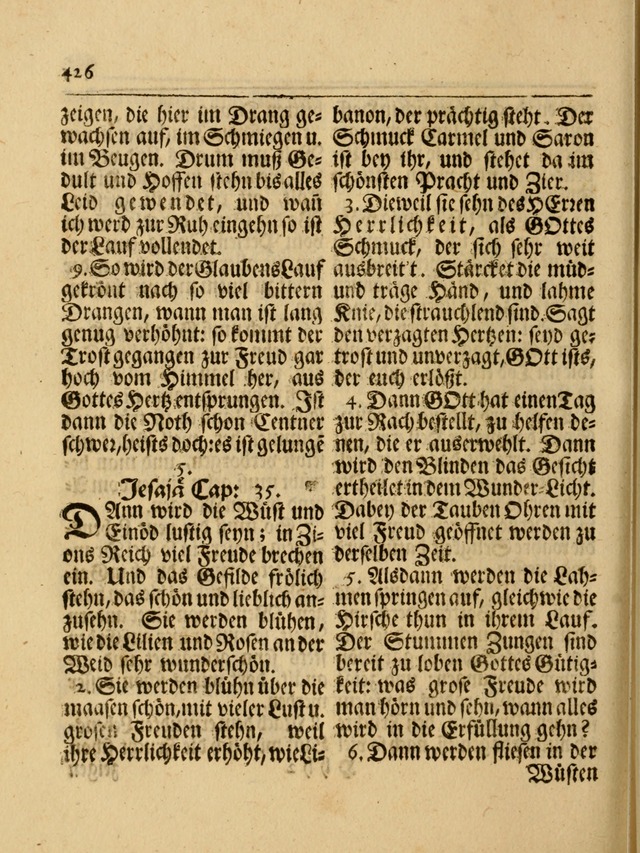 Das Gesäng Der einsamen und verlassenen Turtel-Taube, Nemlich der Christlichen Kirche: oder geistliche u. erfahrungs-volle liedens u. libes-gethöne, als darinnen bendes die volrkost der neuen welt... page 426