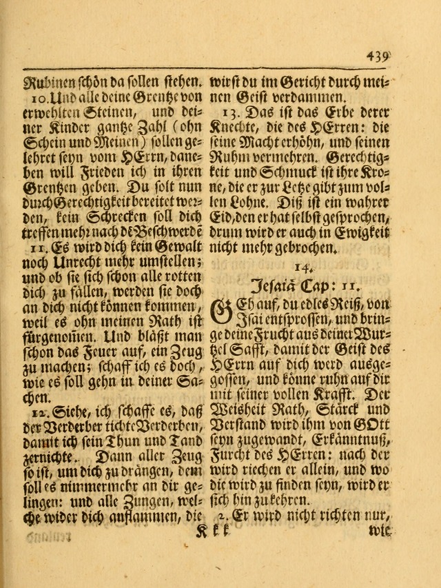 Das Gesäng Der einsamen und verlassenen Turtel-Taube, Nemlich der Christlichen Kirche: oder geistliche u. erfahrungs-volle liedens u. libes-gethöne, als darinnen bendes die volrkost der neuen welt... page 439