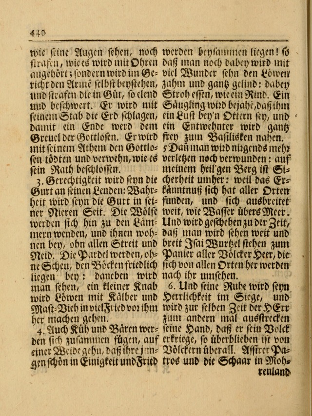 Das Gesäng Der einsamen und verlassenen Turtel-Taube, Nemlich der Christlichen Kirche: oder geistliche u. erfahrungs-volle liedens u. libes-gethöne, als darinnen bendes die volrkost der neuen welt... page 440