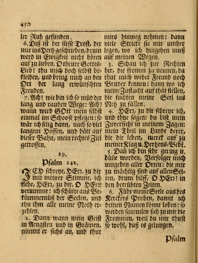 Das Gesäng Der einsamen und verlassenen Turtel-Taube, Nemlich der Christlichen Kirche: oder geistliche u. erfahrungs-volle liedens u. libes-gethöne, als darinnen bendes die volrkost der neuen welt... page 450