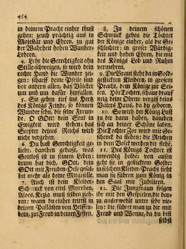 Das Gesäng Der einsamen und verlassenen Turtel-Taube, Nemlich der Christlichen Kirche: oder geistliche u. erfahrungs-volle liedens u. libes-gethöne, als darinnen bendes die volrkost der neuen welt... page 454