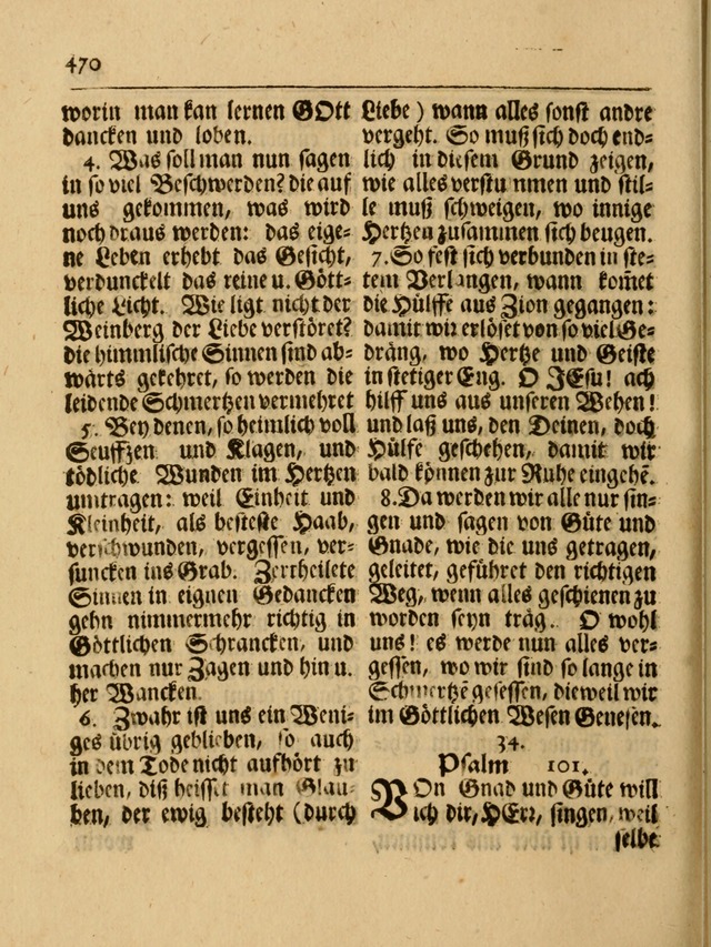 Das Gesäng Der einsamen und verlassenen Turtel-Taube, Nemlich der Christlichen Kirche: oder geistliche u. erfahrungs-volle liedens u. libes-gethöne, als darinnen bendes die volrkost der neuen welt... page 470