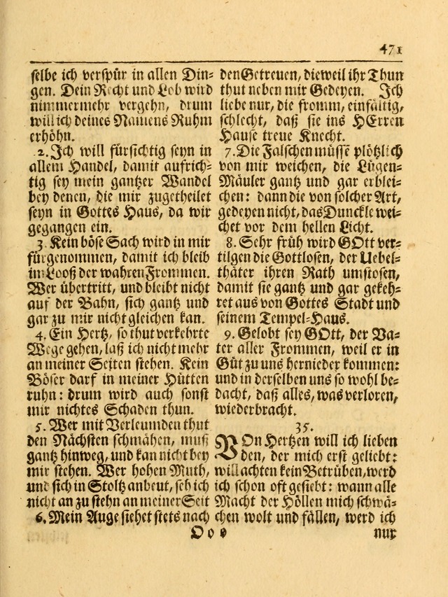 Das Gesäng Der einsamen und verlassenen Turtel-Taube, Nemlich der Christlichen Kirche: oder geistliche u. erfahrungs-volle liedens u. libes-gethöne, als darinnen bendes die volrkost der neuen welt... page 471