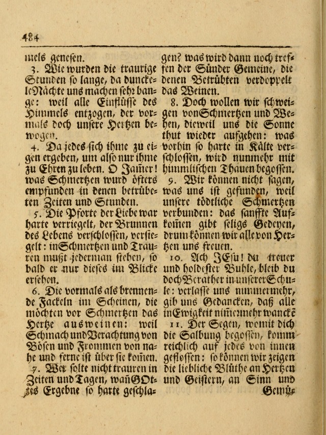 Das Gesäng Der einsamen und verlassenen Turtel-Taube, Nemlich der Christlichen Kirche: oder geistliche u. erfahrungs-volle liedens u. libes-gethöne, als darinnen bendes die volrkost der neuen welt... page 484