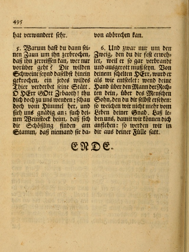 Das Gesäng Der einsamen und verlassenen Turtel-Taube, Nemlich der Christlichen Kirche: oder geistliche u. erfahrungs-volle liedens u. libes-gethöne, als darinnen bendes die volrkost der neuen welt... page 494