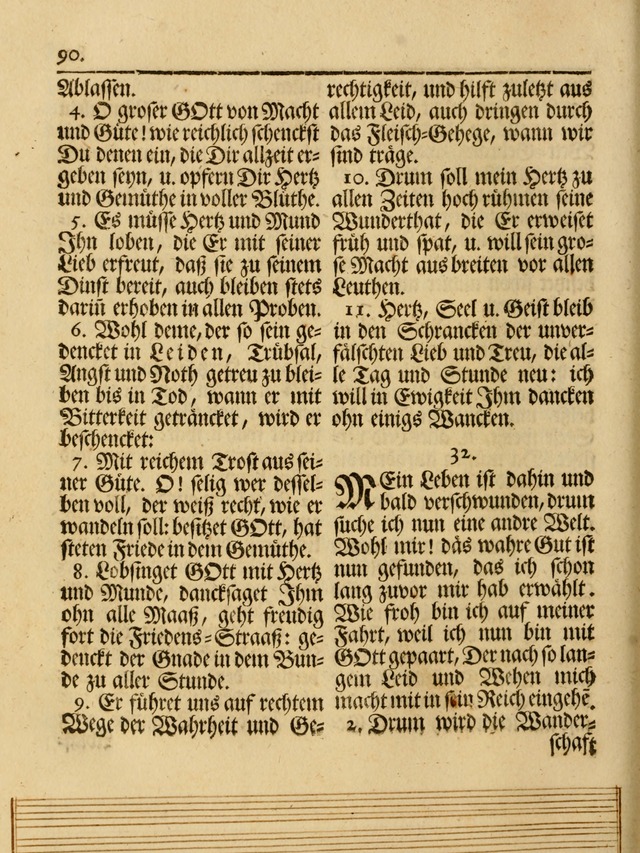 Das Gesäng Der einsamen und verlassenen Turtel-Taube, Nemlich der Christlichen Kirche: oder geistliche u. erfahrungs-volle liedens u. libes-gethöne, als darinnen bendes die volrkost der neuen welt... page 90