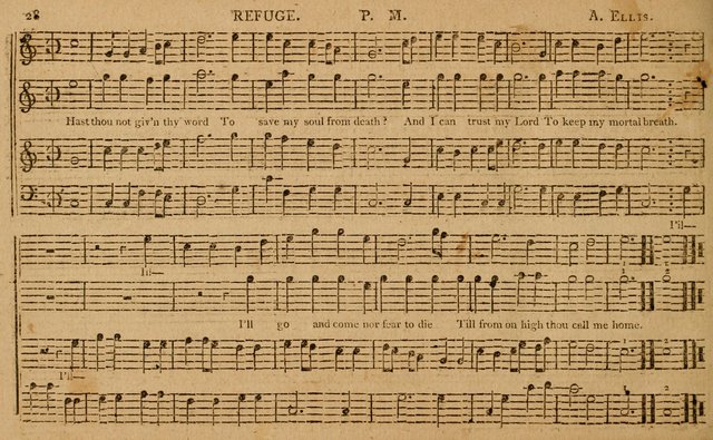 The Delights of Harmony; or, Norfolk Compiler: being a new collection of psalm tunes, hymns and anthems with a variety of set pieces, from the most approved American and European authors... page 28