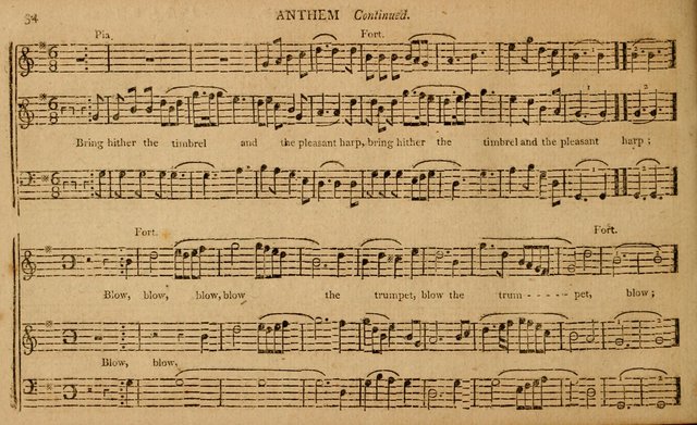 The Delights of Harmony; or, Norfolk Compiler: being a new collection of psalm tunes, hymns and anthems with a variety of set pieces, from the most approved American and European authors... page 34